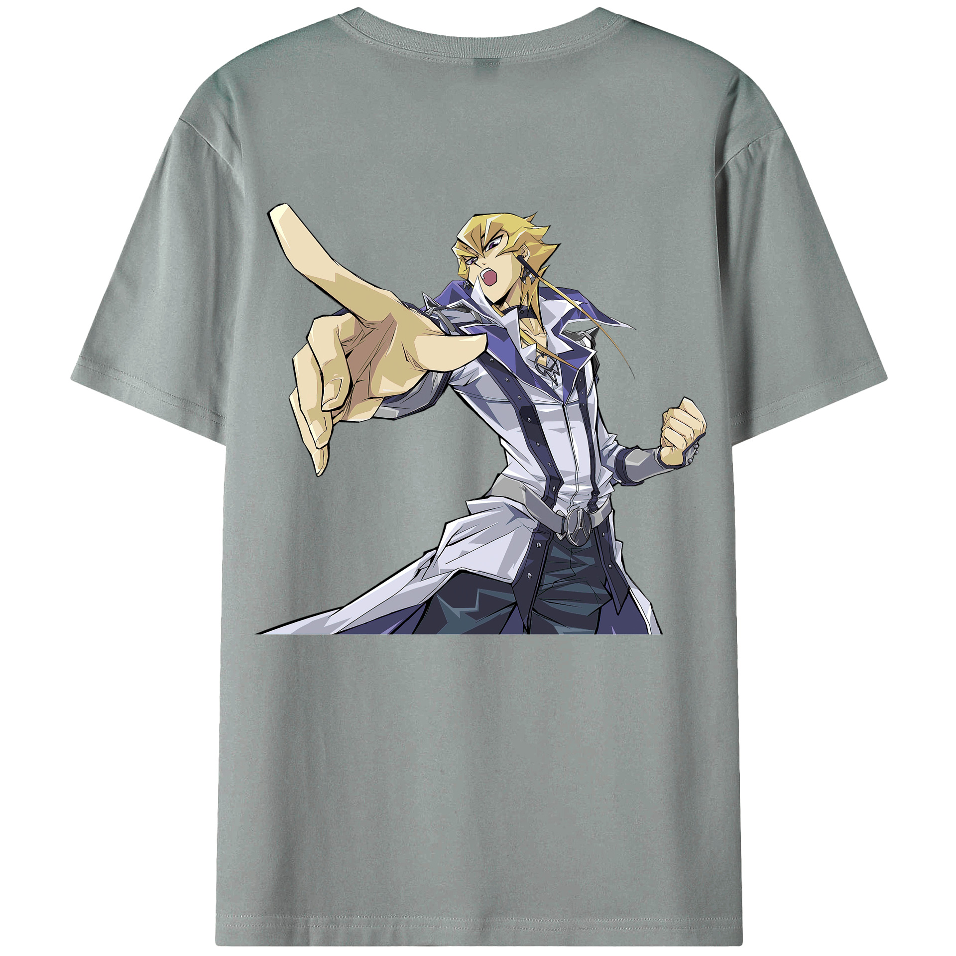 （画像用） 遊☆戯☆王 Yu-Gi-Oh! 綿100％ メンズ半袖Tシャツ（バックプリント） 通気性